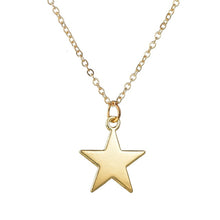 Load image into Gallery viewer, Women's Cross Dolphin Drop Necklace For Female Moon Key Five-pointed Star Girls Gold Color Necklace Anniversary Jewerly Gifts