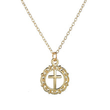 Load image into Gallery viewer, Women's Cross Dolphin Drop Necklace For Female Moon Key Five-pointed Star Girls Gold Color Necklace Anniversary Jewerly Gifts