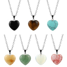 Load image into Gallery viewer, dongsheng New Bohemian Style Handmade Natural Gravel Necklace DIY Tassel Heart Jewerly Necklace Natural Stone Women Gift -30